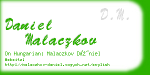 daniel malaczkov business card